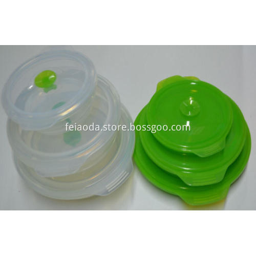 2015 Food grade Wholesale Collapsible Silicone Lunch Box